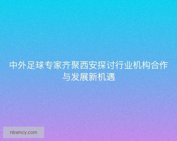中外足球专家齐聚西安探讨行业机构合作与发展新机遇